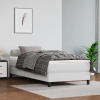 Cama box spring con colchón cuero sintético blanco 90x190 cm