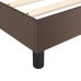 vidaXL Cama box spring con colchón cuero sintético marrón 90x200 cm