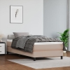 vidaXL Cama box spring con colchón cuero sintético capuchino 90x200 cm