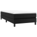 Cama box spring con colchón cuero sintético negro 100x200 cm