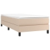 Cama box spring con colchón cuero sintético capuchino 100x200cm