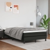 vidaXL Cama box spring con colchón cuero sintético negro 120x200 cm