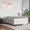 Cama box spring con colchón cuero sintético blanco 120x200 cm