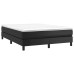 Cama box spring con colchón cuero sintético negro 140x190 cm