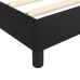 Cama box spring con colchón cuero sintético negro 140x190 cm