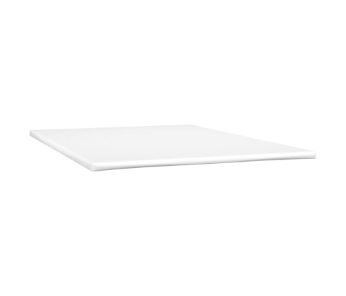 vidaXL Cama box spring con colchón cuero sintético blanco 140x190 cm