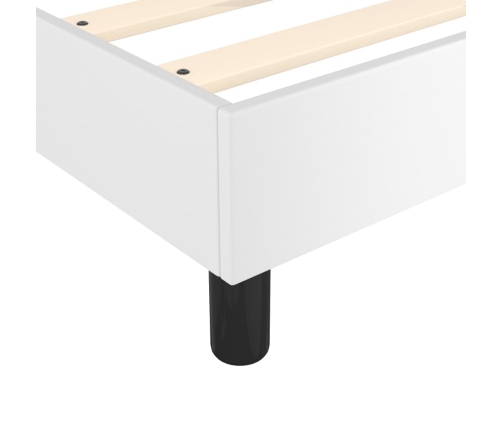 vidaXL Cama box spring con colchón cuero sintético blanco 140x190 cm