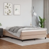 Cama box spring con colchón cuero sintético capuchino 140x190cm