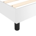 Cama box spring con colchón cuero sintético blanco 140x200cm