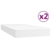 vidaXL Cama box spring con colchón cuero sintético blanco 200x200 cm