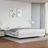 vidaXL Cama box spring con colchón cuero sintético blanco 200x200 cm