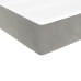 Cama box spring con colchón terciopelo gris claro 80x200 cm