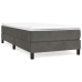 Cama box spring con colchón terciopelo gris oscuro 90x190 cm