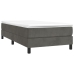 Cama box spring con colchón terciopelo gris oscuro 90x190 cm