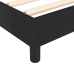 Cama box spring con colchón cuero sintético negro 90x190 cm