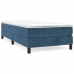 Cama box spring con colchón terciopelo azul oscuro 90x190 cm