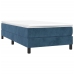 Cama box spring con colchón terciopelo azul oscuro 90x190 cm