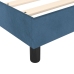 Cama box spring con colchón terciopelo azul oscuro 90x190 cm