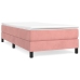 Cama box spring con colchón terciopelo rosa 90x190 cm