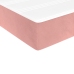 Cama box spring con colchón terciopelo rosa 90x190 cm