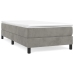 Cama box spring con colchón terciopelo gris claro 90x190 cm