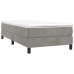 Cama box spring con colchón terciopelo gris claro 90x190 cm