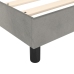 Cama box spring con colchón terciopelo gris claro 90x190 cm