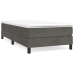 Cama box spring con colchón terciopelo gris oscuro 90x200 cm