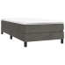 Cama box spring con colchón terciopelo gris oscuro 90x200 cm
