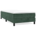 Cama box spring con colchón terciopelo verde oscuro 90x200 cm