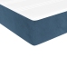 Cama box spring con colchón terciopelo azul oscuro 90x200 cm