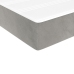 Cama box spring con colchón terciopelo gris claro 100x200 cm