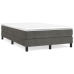 Cama box spring con colchón terciopelo gris oscuro 120x200 cm