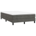 Cama box spring con colchón terciopelo gris oscuro 120x200 cm