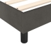 Cama box spring con colchón terciopelo gris oscuro 140x190 cm