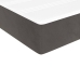 Cama box spring con colchón terciopelo gris oscuro 140x190 cm