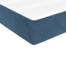Cama box spring con colchón terciopelo azul oscuro 140x190 cm