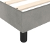Cama box spring con colchón terciopelo gris claro 140x200 cm
