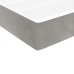 Cama box spring con colchón terciopelo gris claro 140x200 cm