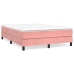 Cama box spring con colchón terciopelo rosa 140x200 cm