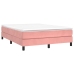 Cama box spring con colchón terciopelo rosa 140x200 cm