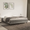 Cama box spring con colchón terciopelo gris claro 160x200 cm