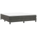 Cama box spring con colchón terciopelo gris oscuro 160x200 cm