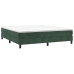 Cama box spring con colchón terciopelo verde oscuro 160x200 cm