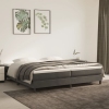 Cama box spring con colchón terciopelo gris oscuro 200x200 cm