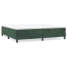 Cama box spring con colchón terciopelo verde oscuro 200x200 cm