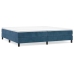 Cama box spring con colchón terciopelo azul oscuro 200x200 cm