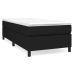 Cama box spring con colchón tela negro 90x190 cm