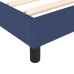 Cama box spring con colchón tela azul 90x190 cm