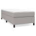 vidaXL Cama box spring con colchón tela gris claro 90x200 cm